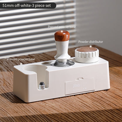 BINCOO Coffee Tamper Base Set Espresso Machine Handle Tamper Base Dose Dispenser Tamper Hammer Set Coffee Equipment Storage Set 51MM/58MM