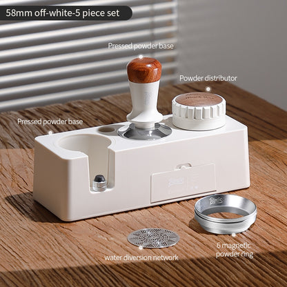 BINCOO Coffee Tamper Base Set Espresso Machine Handle Tamper Base Dose Dispenser Tamper Hammer Set Coffee Equipment Storage Set 51MM/58MM