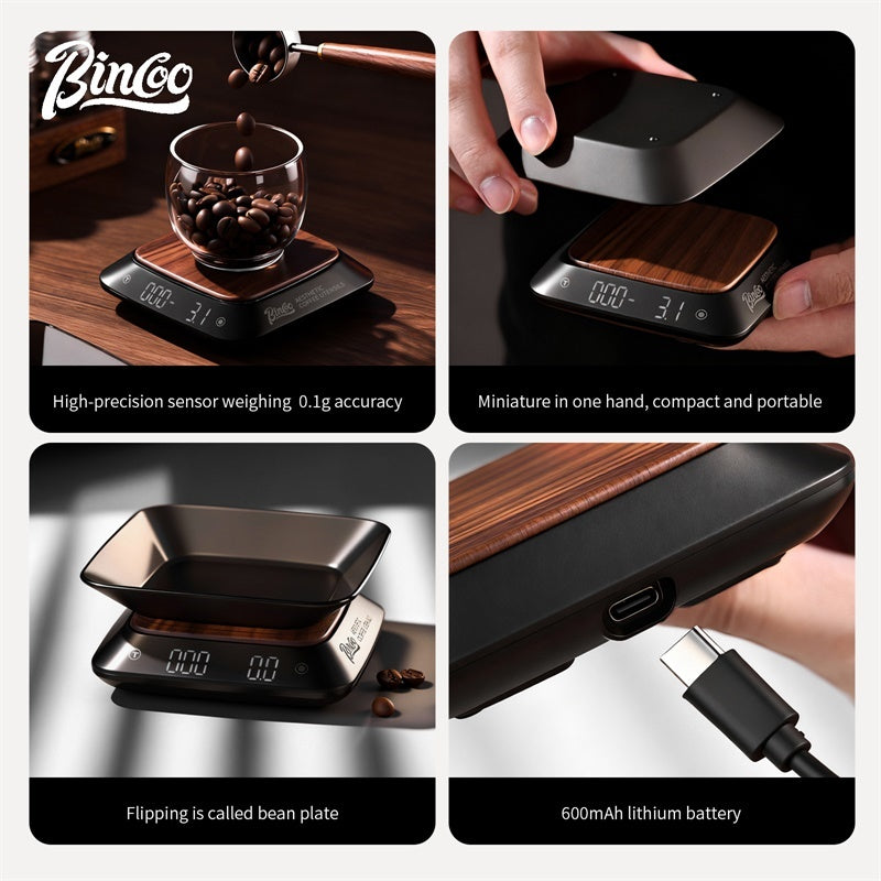 BINCOO Mini Coffee Digital Scale Portable Smart Scale for Weighing Espresso Coffee Beans Scale