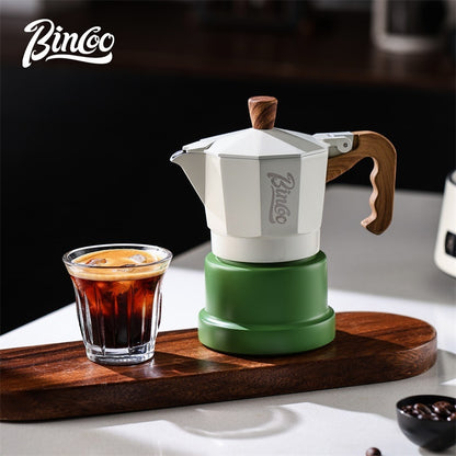 Bincoo Three Valve Moka Pot Small Espresso Coffee Machine Pressurized Coffee Pot Extraction Coffee Machine 1/2 person