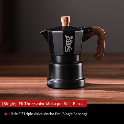 Bincoo Three Valve Moka Pot Small Espresso Coffee Machine Pressurized Coffee Pot Extraction Coffee Machine 1/2 person