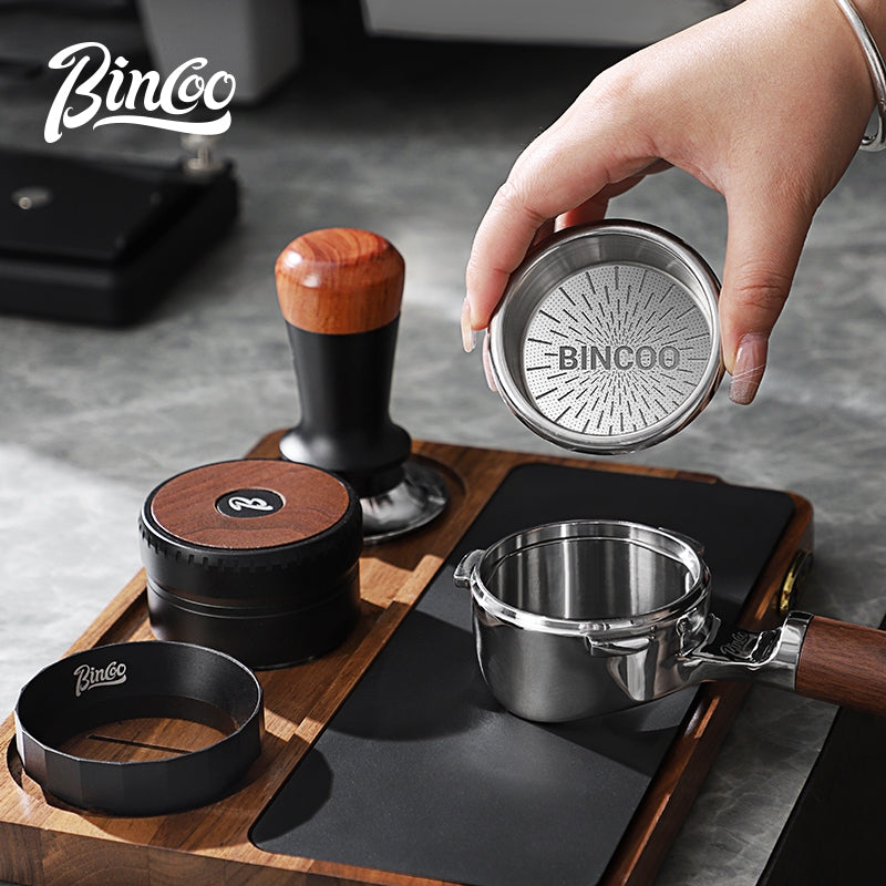 BINCOO Titanium Coffee Precision Powder Bowl Espresso Machine Handle Extraction Powder Bowl 58.5mm Italian Accessory 18g