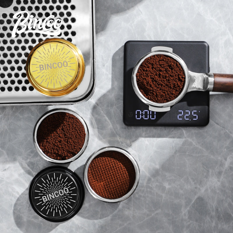 BINCOO Titanium Coffee Precision Powder Bowl Espresso Machine Handle Extraction Powder Bowl 58.5mm Italian Accessory 18g