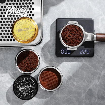 BINCOO Titanium Coffee Precision Powder Bowl Espresso Machine Handle Extraction Powder Bowl 58.5mm Italian Accessory 18g