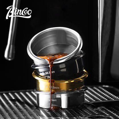 BINCOO Titanium Coffee Precision Powder Bowl Espresso Machine Handle Extraction Powder Bowl 58.5mm Italian Accessory 18g