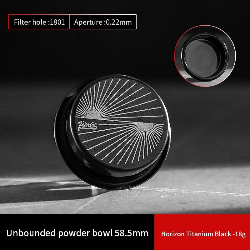 BINCOO Titanium Coffee Precision Powder Bowl Espresso Machine Handle Extraction Powder Bowl 58.5mm Italian Accessory 18g