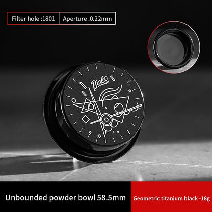 BINCOO Titanium Coffee Precision Powder Bowl Espresso Machine Handle Extraction Powder Bowl 58.5mm Italian Accessory 18g