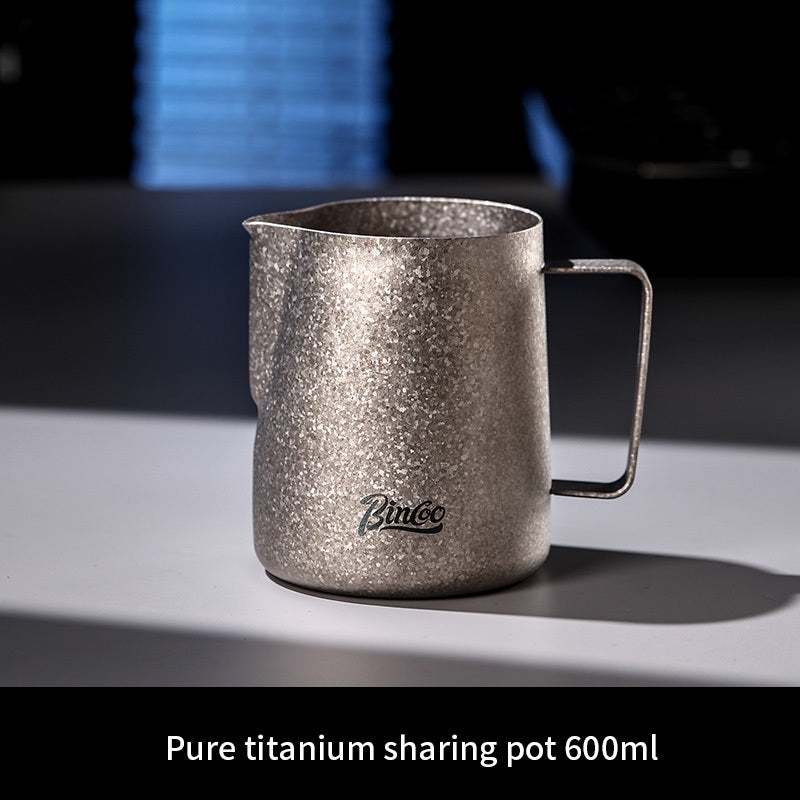 BINCOO Pure Titanium Hand Brewing Kettle Compact Portable Coffee Kettle Long Spout Narrow Mouth Kettle Coffee Pour-Over Brewing Set 350ML/600ML