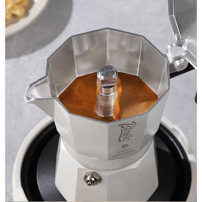 BINCOO Double-Valve Moka Pot Italian Coffee Maker Home Portable Mini Espresso Machine Set Coffee Grinder Bundle Coffee Equipment Set 2Cups