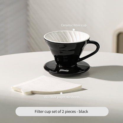 BINCOO Ceramic Filter Cup V60 Coffee Dripper Sharing Pot Filter Paper Drip American Pour-Over Coffee Maker Set