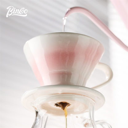 BINCOO Ceramic Filter Cup V60 Coffee Dripper Sharing Pot Filter Paper Drip American Pour-Over Coffee Maker Set