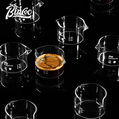 BINCOO Espresso Shot Glass Espresso Measuring Cup Graduated Drip Cup Espresso Ounce Cup Milk Jug 80ML