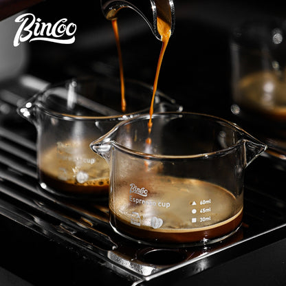 BINCOO Espresso Shot Glass Espresso Measuring Cup Graduated Drip Cup Espresso Ounce Cup Milk Jug 80ML