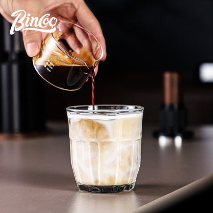 BINCOO Espresso Shot Glass Espresso Measuring Cup Graduated Drip Cup Espresso Ounce Cup Milk Jug 80ML