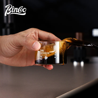 BINCOO Espresso Shot Glass Espresso Measuring Cup Graduated Drip Cup Espresso Ounce Cup Milk Jug 80ML