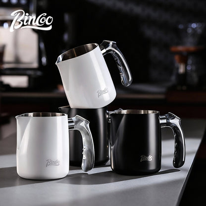BINCOO Coffee Latte Art Pitcher Spouted Milk Frothing Cup Professional Coffee Milk Frothing Pitcher Coffee Equipment 600ML