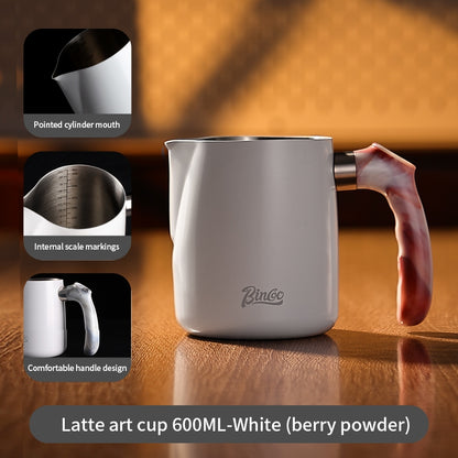 BINCOO Coffee Latte Art Pitcher Spouted Milk Frothing Cup Professional Coffee Milk Frothing Pitcher Coffee Equipment 600ML
