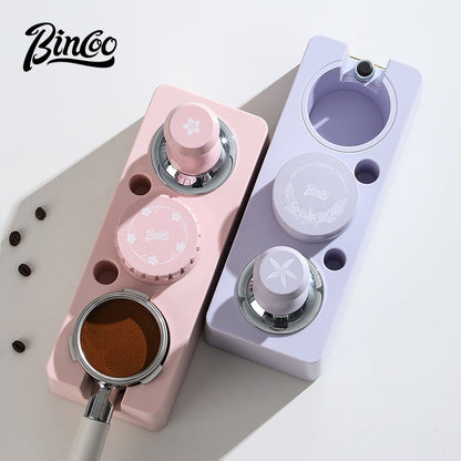BINCOO Coffee Tamper Set with Three-Piston Powder Dispenser Elastic Tamper Hammer Set Three-Piece Tamper Base Set for Espresso Machines 51MM/58MM
