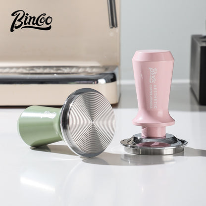 BINCOO Coffee Tamper Set with Three-Piston Powder Dispenser Elastic Tamper Hammer Set Three-Piece Tamper Base Set for Espresso Machines 51MM/58MM