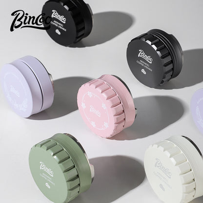 BINCOO Coffee Tamper Set with Three-Piston Powder Dispenser Elastic Tamper Hammer Set Three-Piece Tamper Base Set for Espresso Machines 51MM/58MM