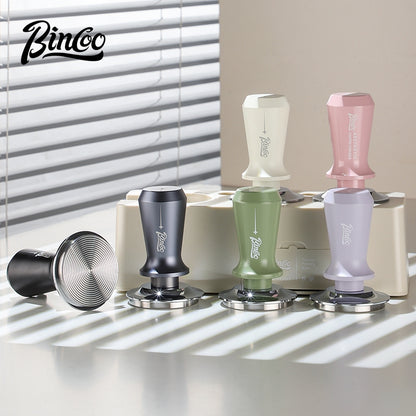 BINCOO Coffee Tamper Set with Three-Piston Powder Dispenser Elastic Tamper Hammer Set Three-Piece Tamper Base Set for Espresso Machines 51MM/58MM