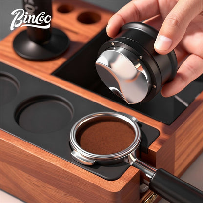Bincoo 58MM Coffee Distributor Cloth Powder Dispenser Magnetic Fabric Powder Collector Cyclone Coffee Tamper
