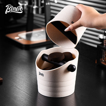 BINCOO Coffee Grounds Knocker Bucket Barista Grounds Container Espresso Cleaning and Storage Tool 0.5L/1.2L