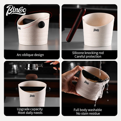 BINCOO Coffee Grounds Knocker Bucket Barista Grounds Container Espresso Cleaning and Storage Tool 0.5L/1.2L