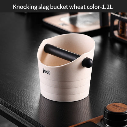 BINCOO Coffee Grounds Knocker Bucket Barista Grounds Container Espresso Cleaning and Storage Tool 0.5L/1.2L