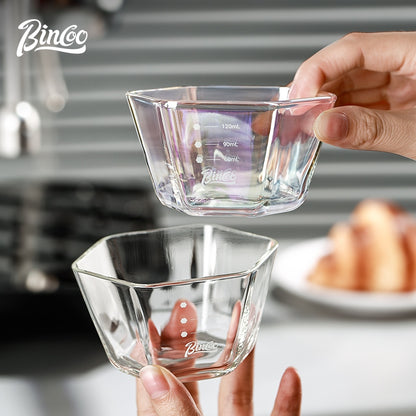 BINCOO Espresso Cup Ounce Cup Glass Measuring Cup with Graduations Milk Jug 120ML
