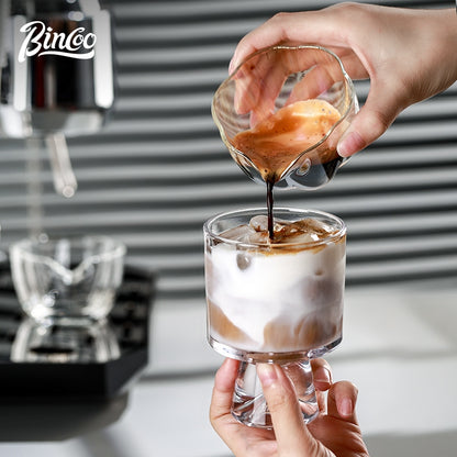 BINCOO Espresso Cup Ounce Cup Glass Measuring Cup with Graduations Milk Jug 120ML