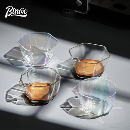 BINCOO Espresso Cup Ounce Cup Glass Measuring Cup with Graduations Milk Jug 120ML