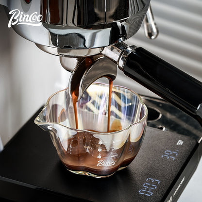 BINCOO Espresso Cup Ounce Cup Glass Measuring Cup with Graduations Milk Jug 120ML