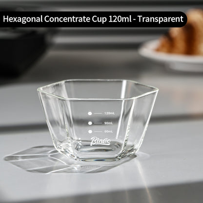BINCOO Espresso Cup Ounce Cup Glass Measuring Cup with Graduations Milk Jug 120ML