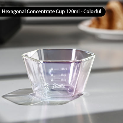 BINCOO Espresso Cup Ounce Cup Glass Measuring Cup with Graduations Milk Jug 120ML