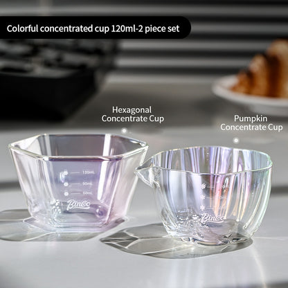 BINCOO Espresso Cup Ounce Cup Glass Measuring Cup with Graduations Milk Jug 120ML