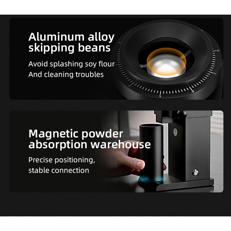 BINCOO DM10 Italian Electric Coffee Grinder Steel Core Coffee Grinder Suit for Home Coffee Bean Mill