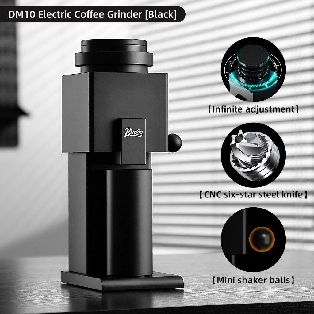 BINCOO DM10 Italian Electric Coffee Grinder Steel Core Coffee Grinder Suit for Home Coffee Bean Mill