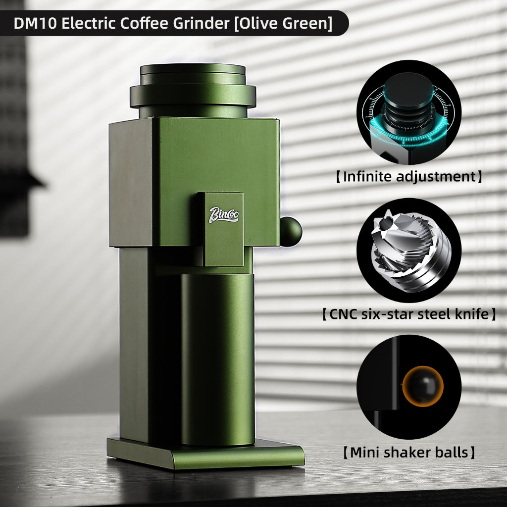 BINCOO DM10 Italian Electric Coffee Grinder Steel Core Coffee Grinder Suit for Home Coffee Bean Mill