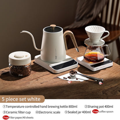 Bincoo Hand Brewing Coffee Pot Set Intelligent Temperature Control Coffee Kettle Filter Cup Sharing Pot Coffee Scale 800ML