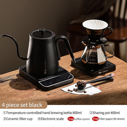 Bincoo Hand Brewing Coffee Pot Set Intelligent Temperature Control Coffee Kettle Filter Cup Sharing Pot Coffee Scale 800ML