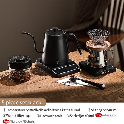 Bincoo Hand Brewing Coffee Pot Set Intelligent Temperature Control Coffee Kettle Filter Cup Sharing Pot Coffee Scale 800ML