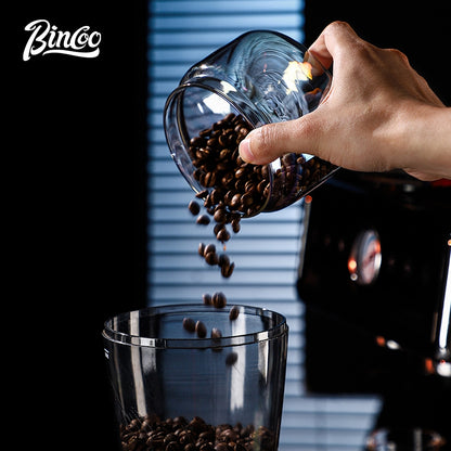 BINCOO Coffee Bean Moisture-Proof Sealed Jar Glass Storage Can Coffee Powder Date-Recording Press-to-Vacuum Storage Tank 400/600/800/1200ML