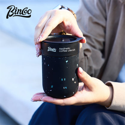BINCOO Ceramic-lined Coffee Mug Thermal Cup Insulated Coffee Cup Portable for Office Travel and Outdoor 300ML