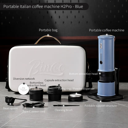 BINCOO H2Pro 3 IN 1 Portable Espresso Coffee Maker Portable Coffee Machine Capsule Coffee Machine Compact Electric Espresso Extractor