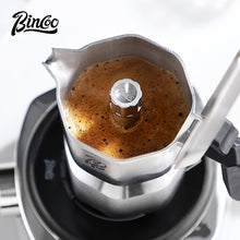 BINCOO 316 Stainless Steel Three-Valve Moka Pot with Electric Grinder Set Suitable for Outdoor Travel and Office Use 2Cups