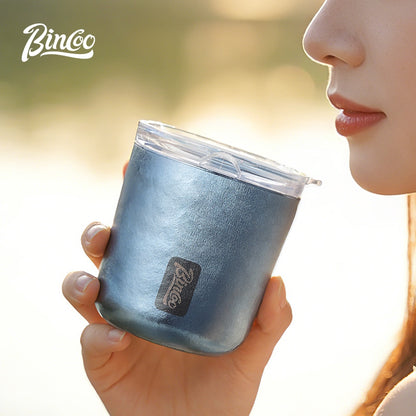 BINCOO Pure Titanium Insulated Mug Thermal Coffee Cup for Hot and Cold Beverages Premium Lightweight Luxury Portable Travel Mug Ideal for Outdoor Adventures 230ML