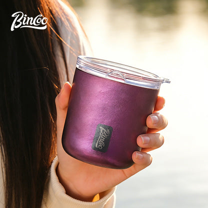BINCOO Pure Titanium Insulated Mug Thermal Coffee Cup for Hot and Cold Beverages Premium Lightweight Luxury Portable Travel Mug Ideal for Outdoor Adventures 230ML