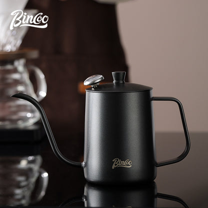 BINCOO Coffee Stainless Steel Hand Brewing Pot Home Brewing Drip-Style Long-Spouted Fine-Nozzle Kettle Camping Outdoor Portable Pour-Over Kettle 350ML/600ML