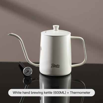 BINCOO Coffee Stainless Steel Hand Brewing Pot Home Brewing Drip-Style Long-Spouted Fine-Nozzle Kettle Camping Outdoor Portable Pour-Over Kettle 350ML/600ML